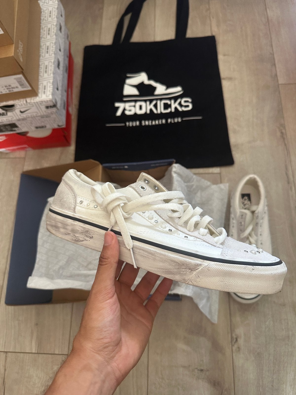 Vans OTW Old Skool 36 Pearlized Pack Marshmallow Maat EU45, Wit, Nieuw, Ophalen of Verzenden, Sneakers of Gympen