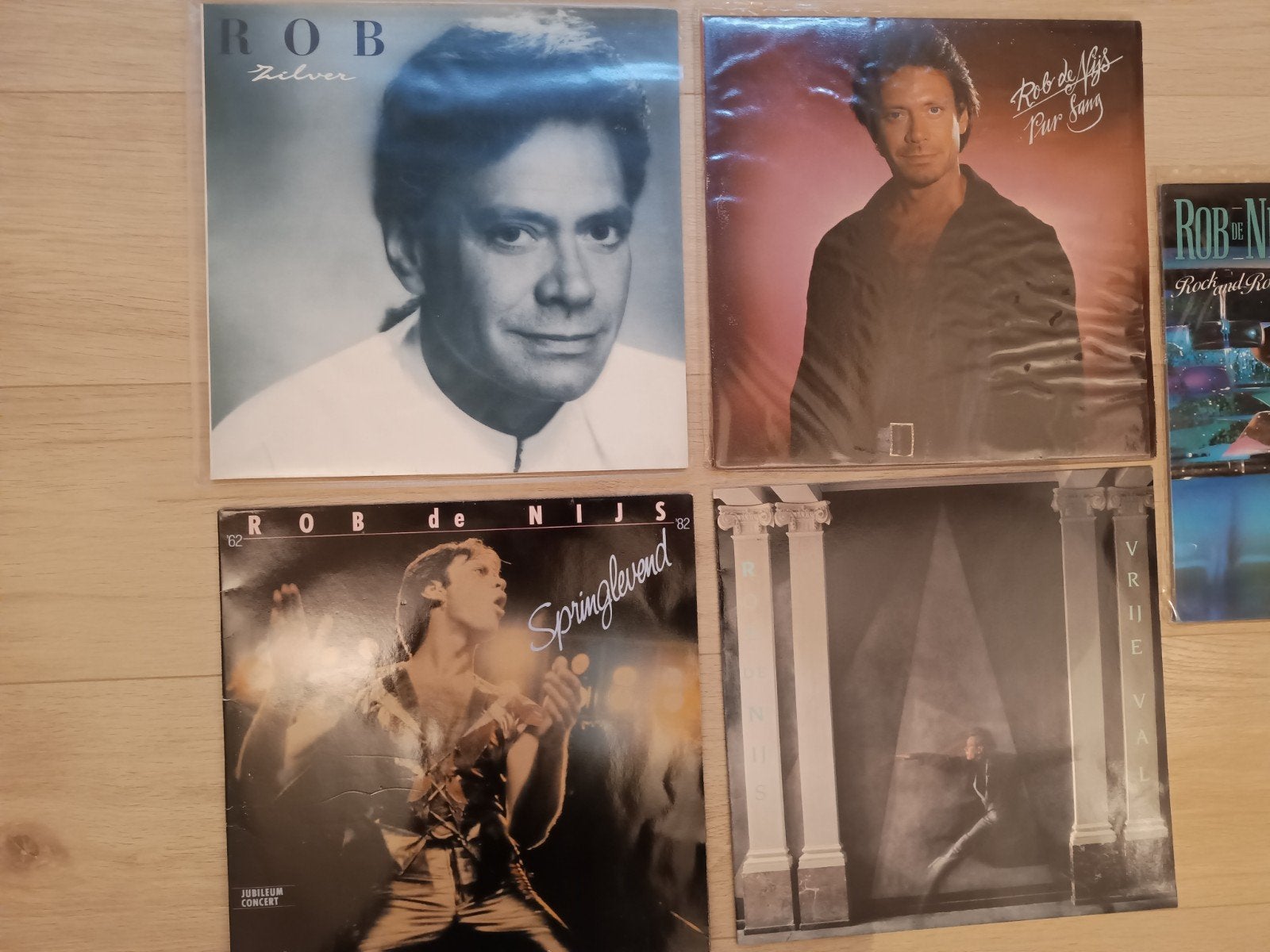 4 Rob de Nijs LP's Springlevend, Vrije Val, Pur Sang, Zilve, Cd's en Dvd's, Vinyl | Nederlandstalig, Ophalen of Verzenden, Gebruikt