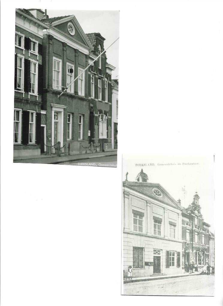 dirksland  2x  gem.huis  en postkantoor  ook apart, Verzenden, Foto, Zo goed als nieuw, Voor 1940