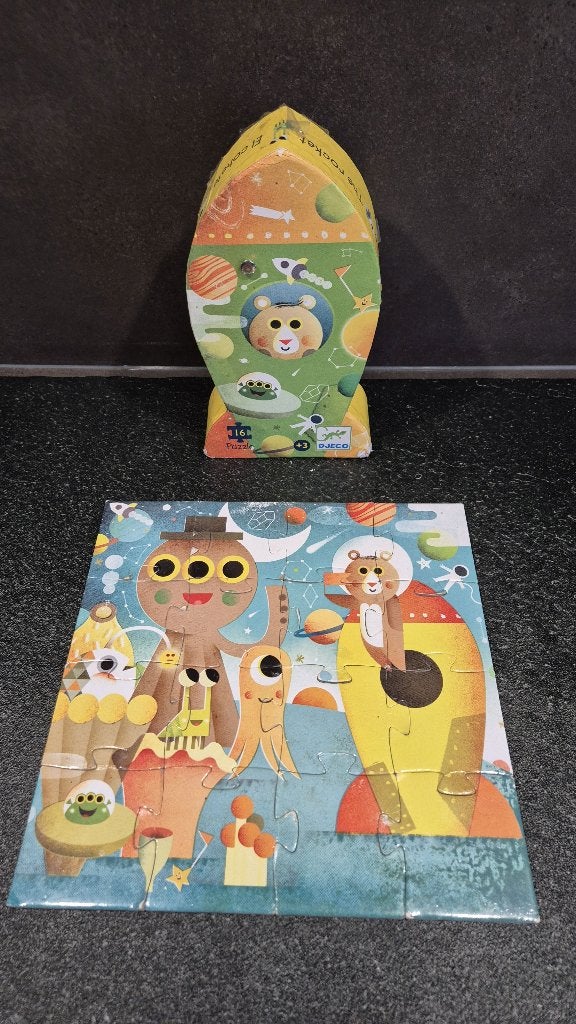 Djeco puzzel De Raket, 16 stukjes, compleet. 6B14, Tweedehands verkoop, Tweedehands verkoop, Gebruikt, Geen@idee.nl
