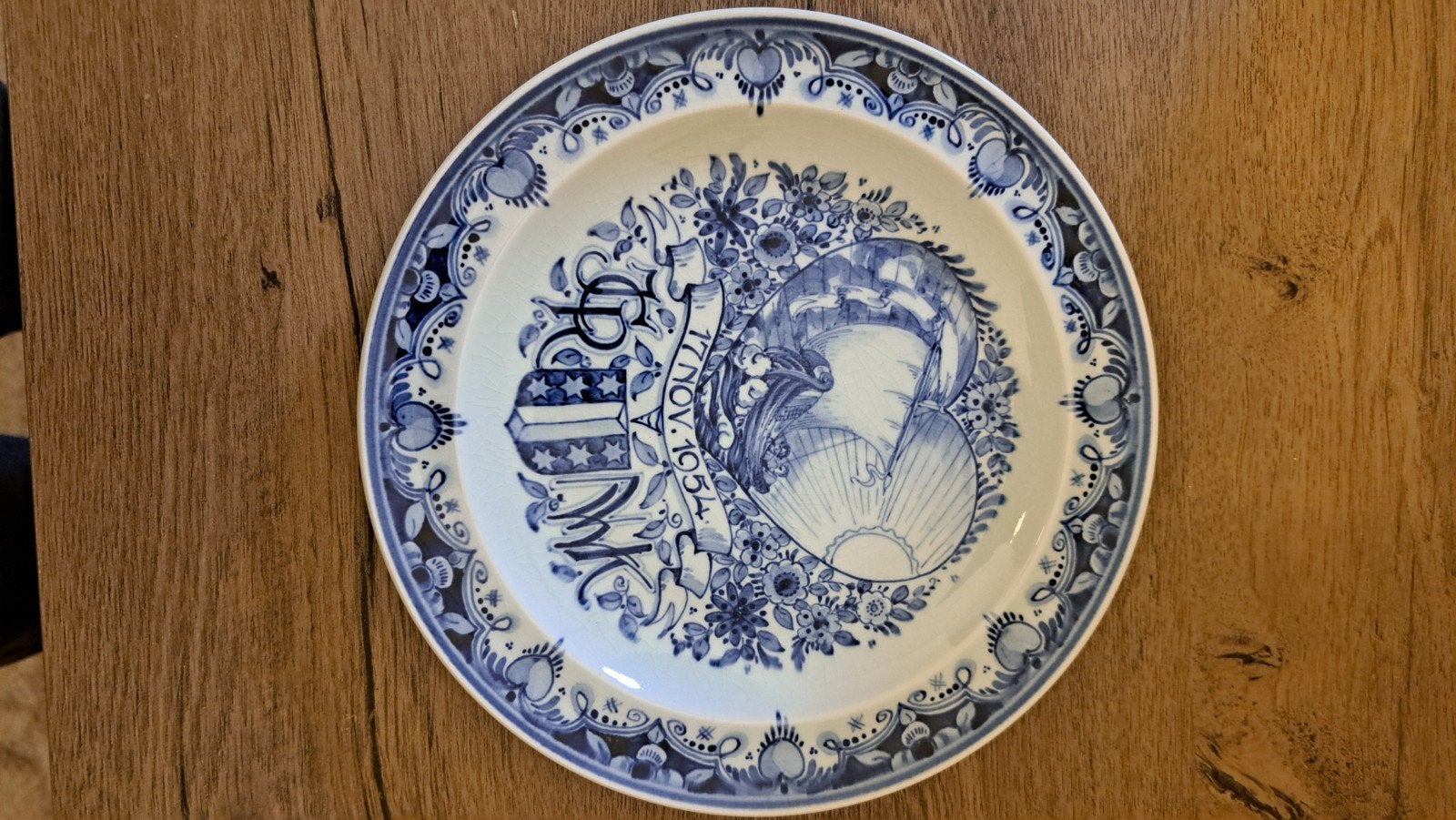 Delfts Blauw Gedenkbord 1934 - Koninklijke Goedewaagen, Ophalen of Verzenden