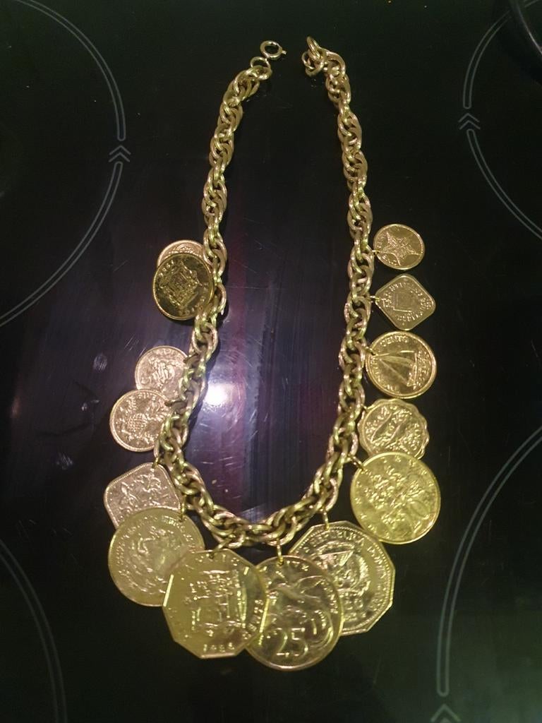 Mooie franklin mint ketting, Sieraden, Tassen en Uiterlijk, Ophalen of Verzenden, Nieuw, Groen, Overige materialen