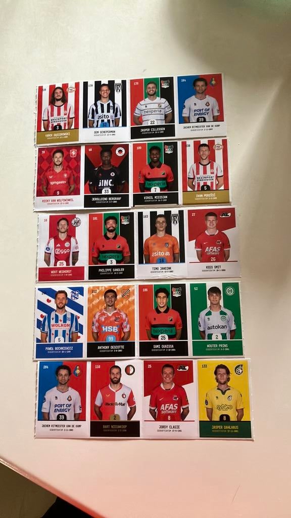 Voetbalplaatjes van de Plus en 1 sticker heracles, Plus, Ophalen of Verzenden