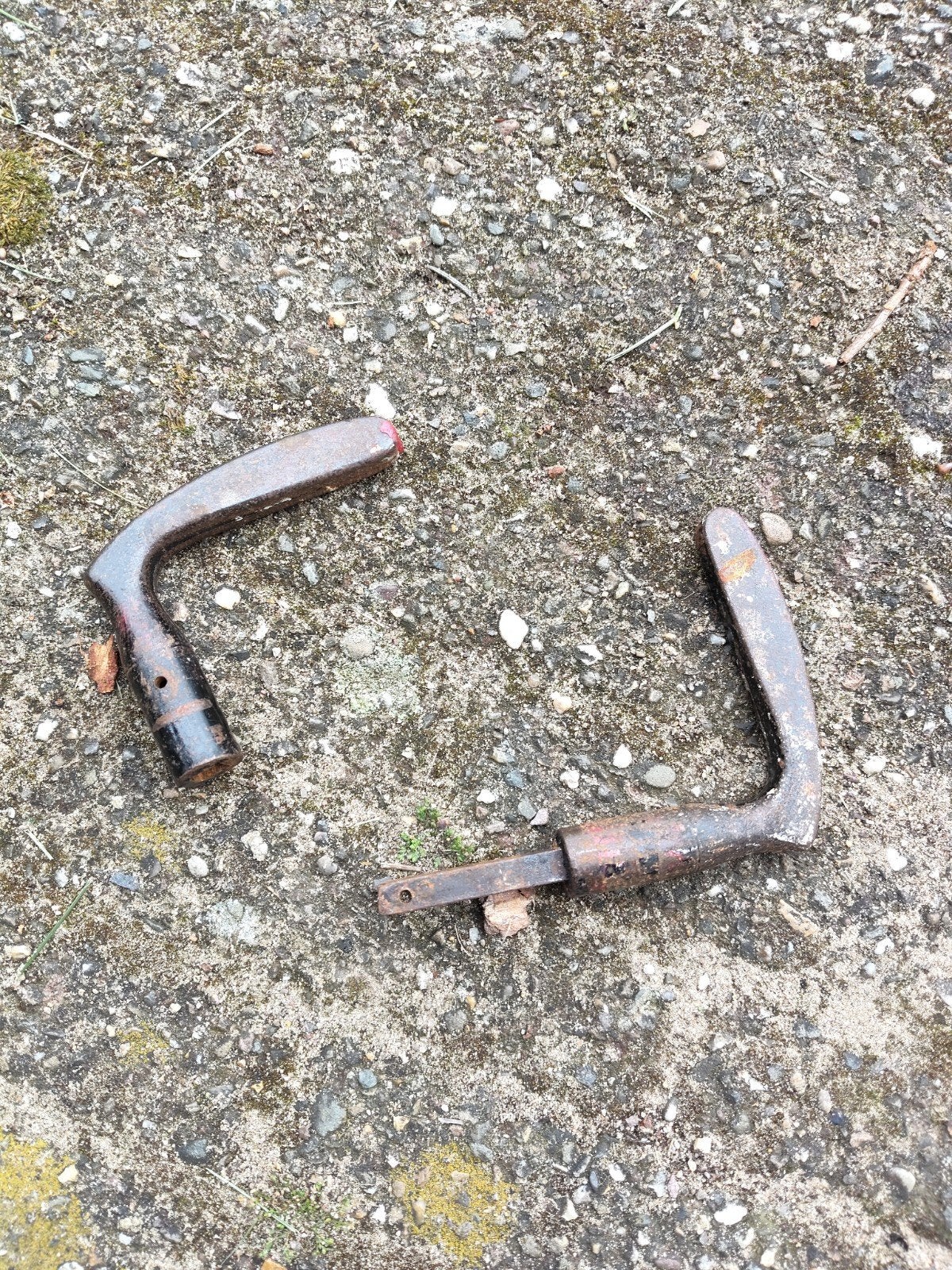 Deur klink, Ophalen of Verzenden, Gebruikt, Koper of Messing, Klink of Kruk