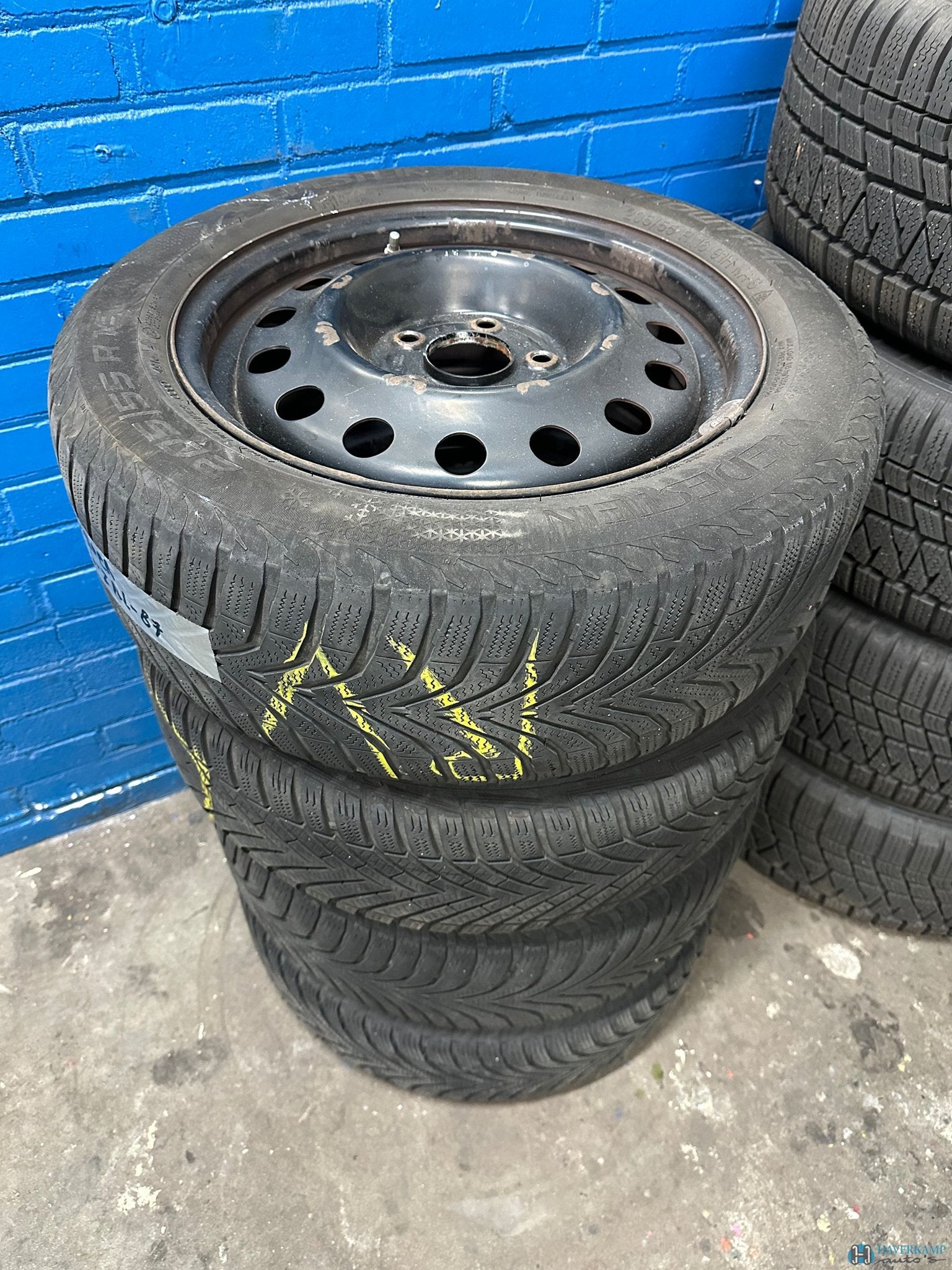 Kia Ceed winterset 205 55 16, Ophalen, Gebruikt, -, Banden en Velgen