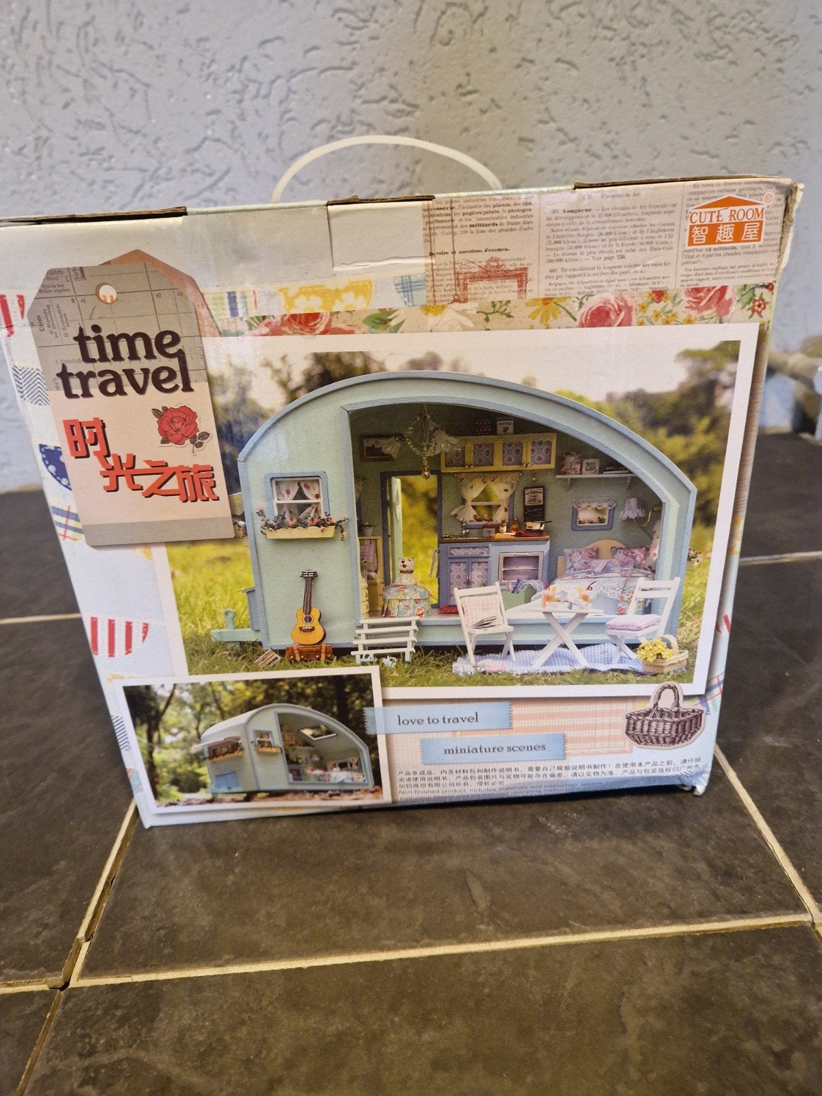 Cute Room Miniatuur Dollhouse Kit - Time Travel Caravan, Ophalen of Verzenden, Nieuw, Groter dan 1:32