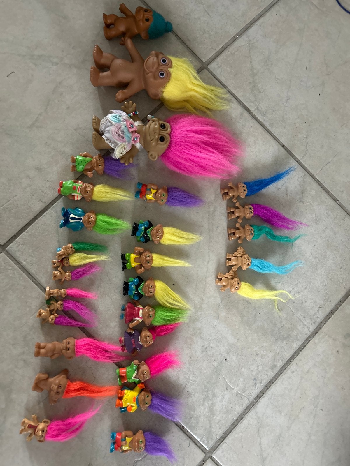 Grote verzameling Trollen poppetjes, Ophalen of Verzenden, Gebruikt, Jongen of Meisje