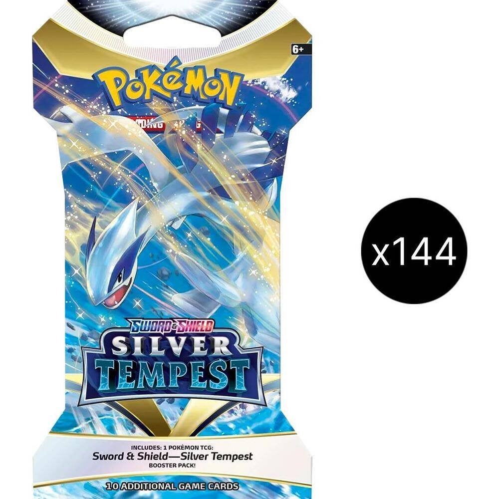 Pokémon Silver Tempest 144x Sleeved Booster Case (SEALED), Ophalen of Verzenden, Nieuw, Booster, Foil