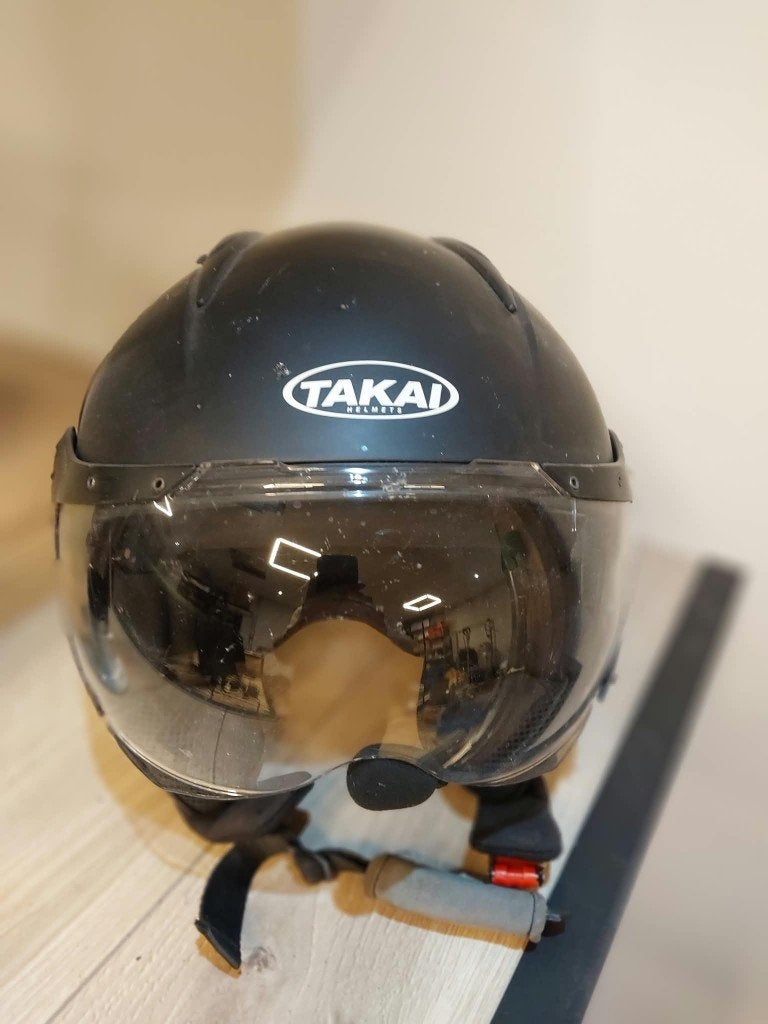 Takai Jethelm Zwart incl. Sena SMH5 Communicatie, Overige merken, Dames, Ophalen of Verzenden, Tweedehands