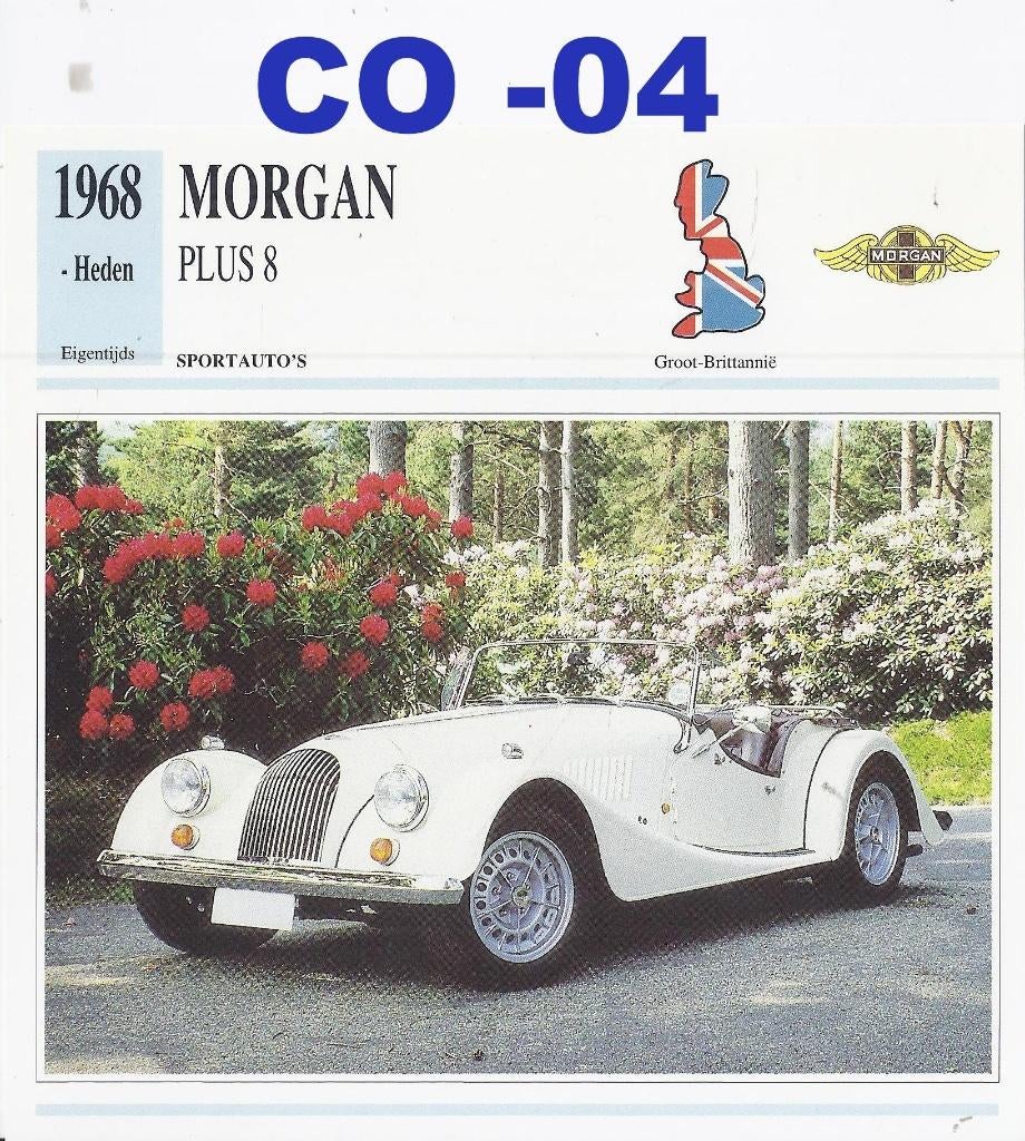Co4 Autokaart Morgan Plus 8 ( 1968 ), Ophalen of Verzenden, Zo goed als nieuw, Auto's