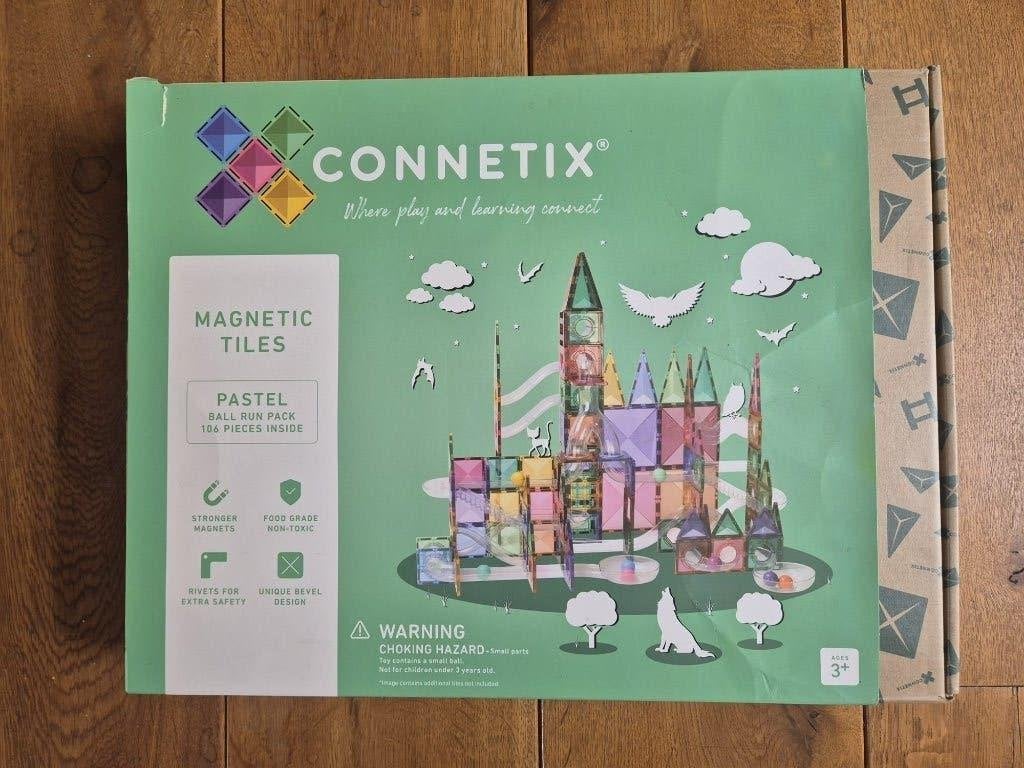 Connetix ball run knikkerbaan pastel magnetic tiles, Ophalen of Verzenden, Gebruikt