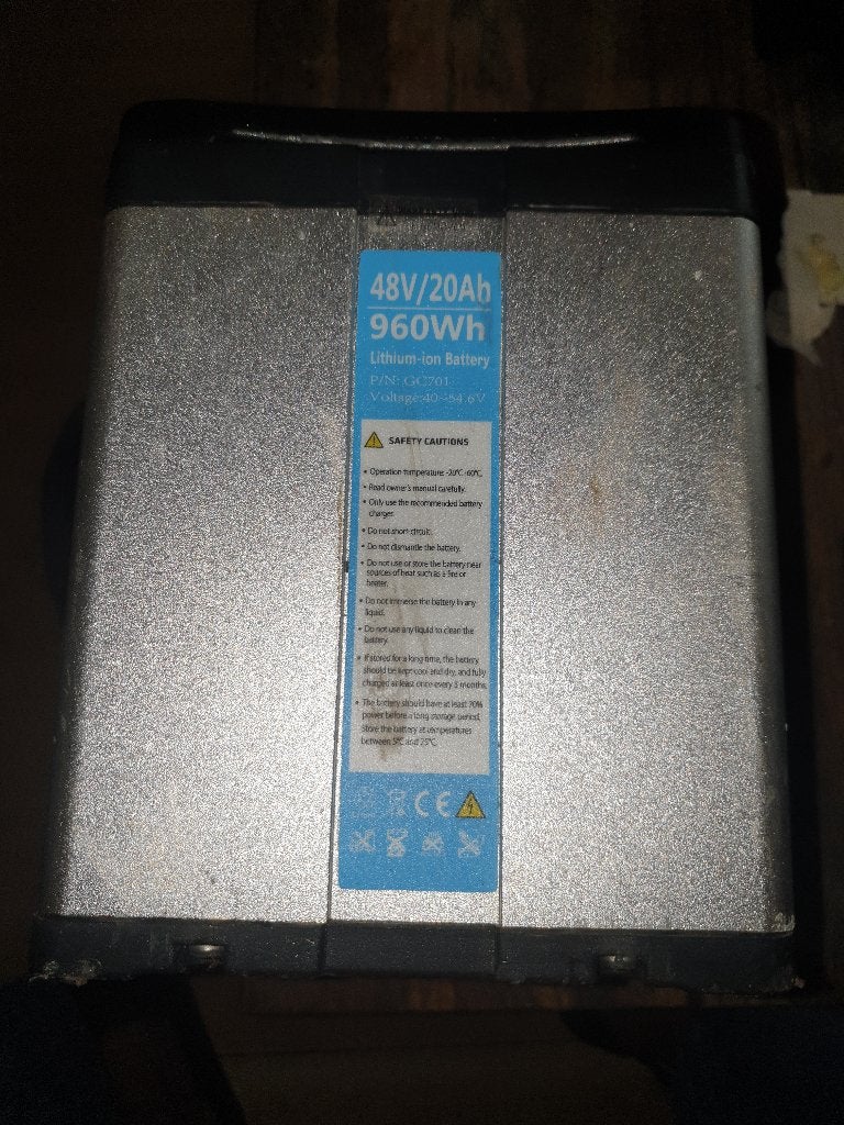 48V/20Ah 960Wh Lithium-ion Batterij E-bike, Gebruikt