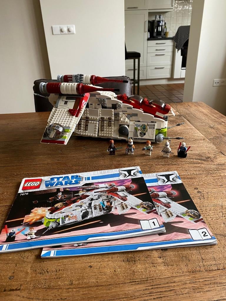 Lego Star Wars 7676 Republic Attack Gunship compleet, Compleet, Star Wars, Lego, Ophalen of Verzenden