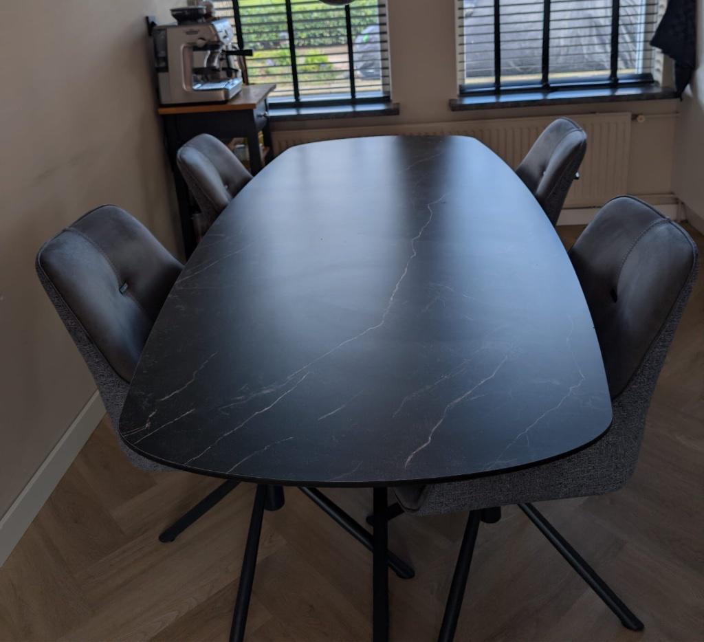 Eettafel 200x90 ovaal, Huis en Inrichting, Tafels | Eettafels, Ophalen, 200 cm of meer, 50 tot 100 cm, Zo goed als nieuw