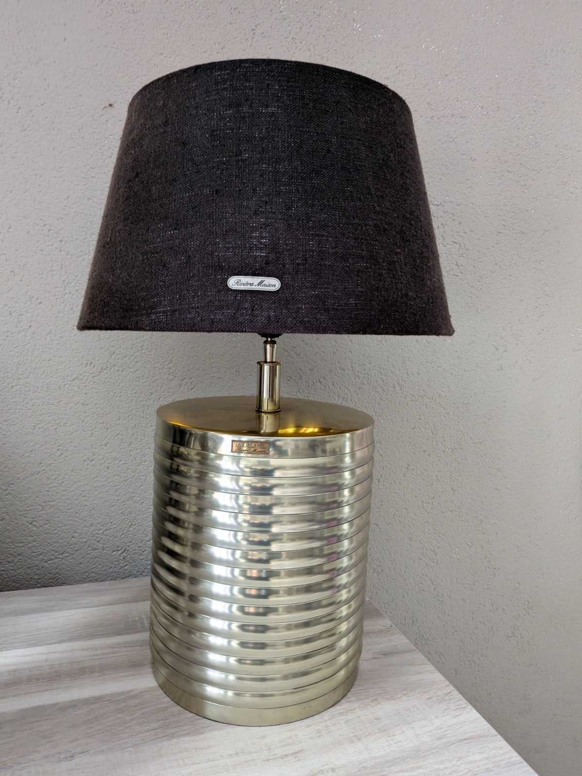 Riviera Maison Tafellamp Golden Label, Huis en Inrichting, Lampen | Tafellampen, Ophalen, Goud, E27 (groot), Modern