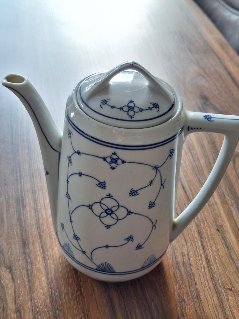 Vintage Jäger Eisenberg Theepot - Blauw en Wit Porselein, Ophalen of Verzenden
