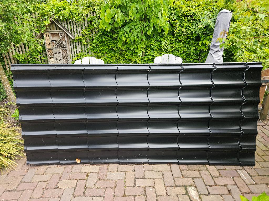 Dakpanplaat, Doe-het-zelf en Verbouw, Dakpannen en Dakbedekking, Zwart, Nieuw, Minder dan 5 m², Metaal