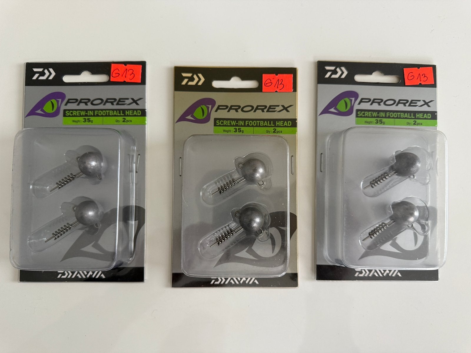 Daiwa Prorex Screw-In Football Heads 7-35g G13-G17, Ophalen of Verzenden, Nieuw, Overige typen