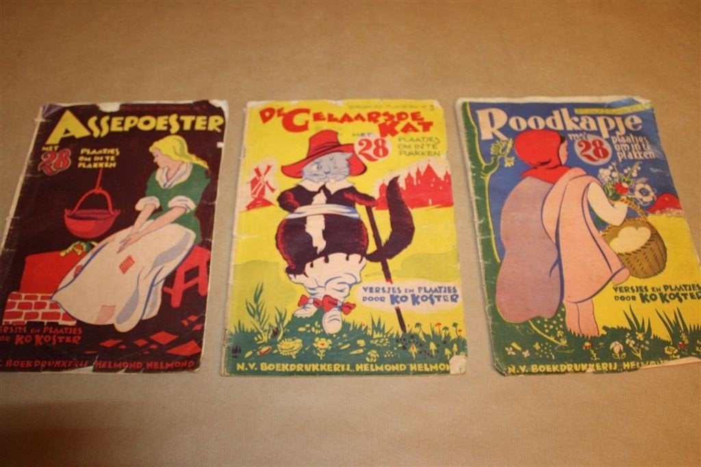 Roodkapje Assepoester Gelaarsde Kat — Ko Koster Vintage, Boeken, Ophalen of Verzenden, Gelezen