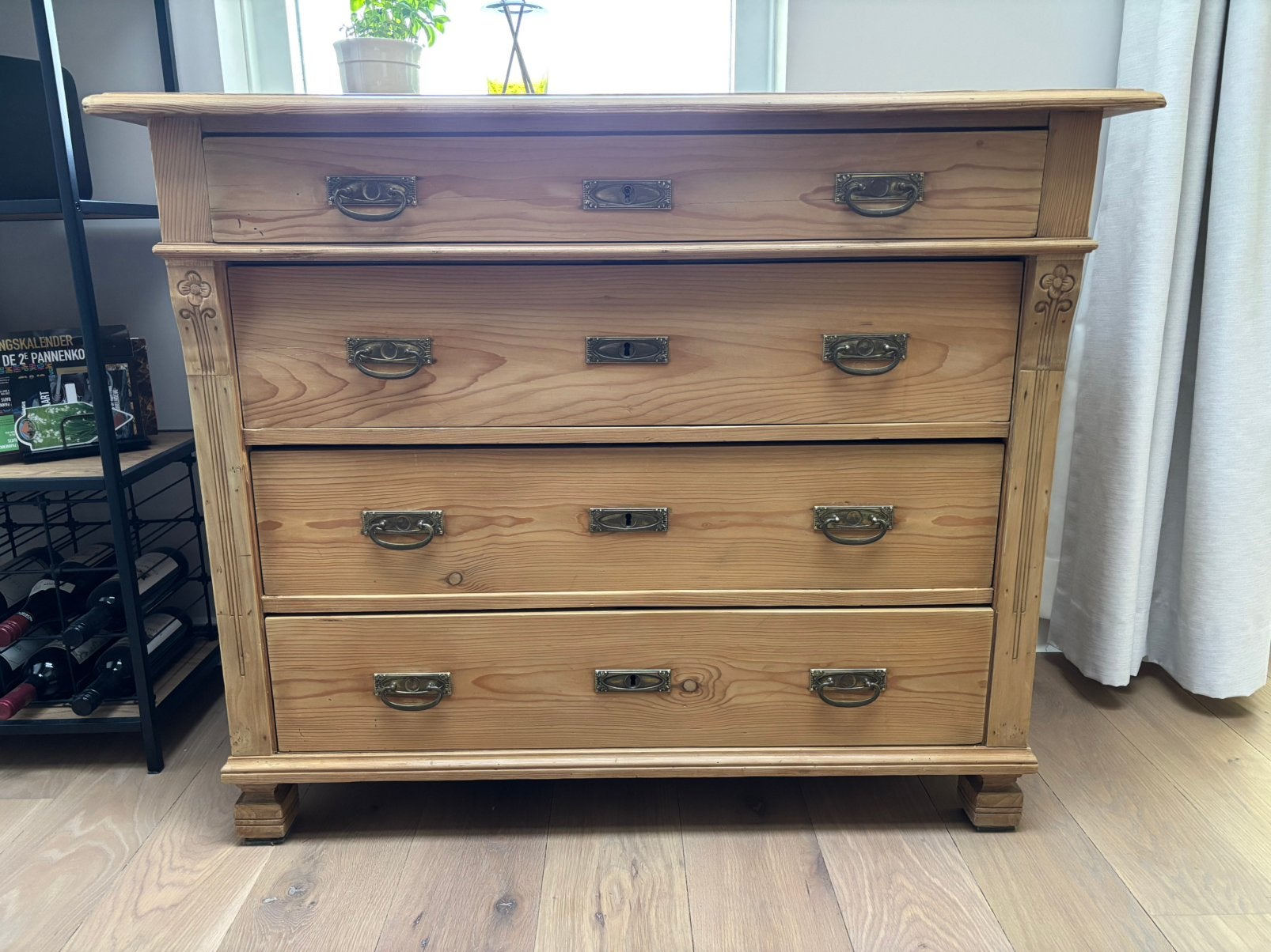 Antieke ladekast / Commode, Ophalen, 100 tot 150 cm, Gründerzeit / biedemeier, Zo goed als nieuw