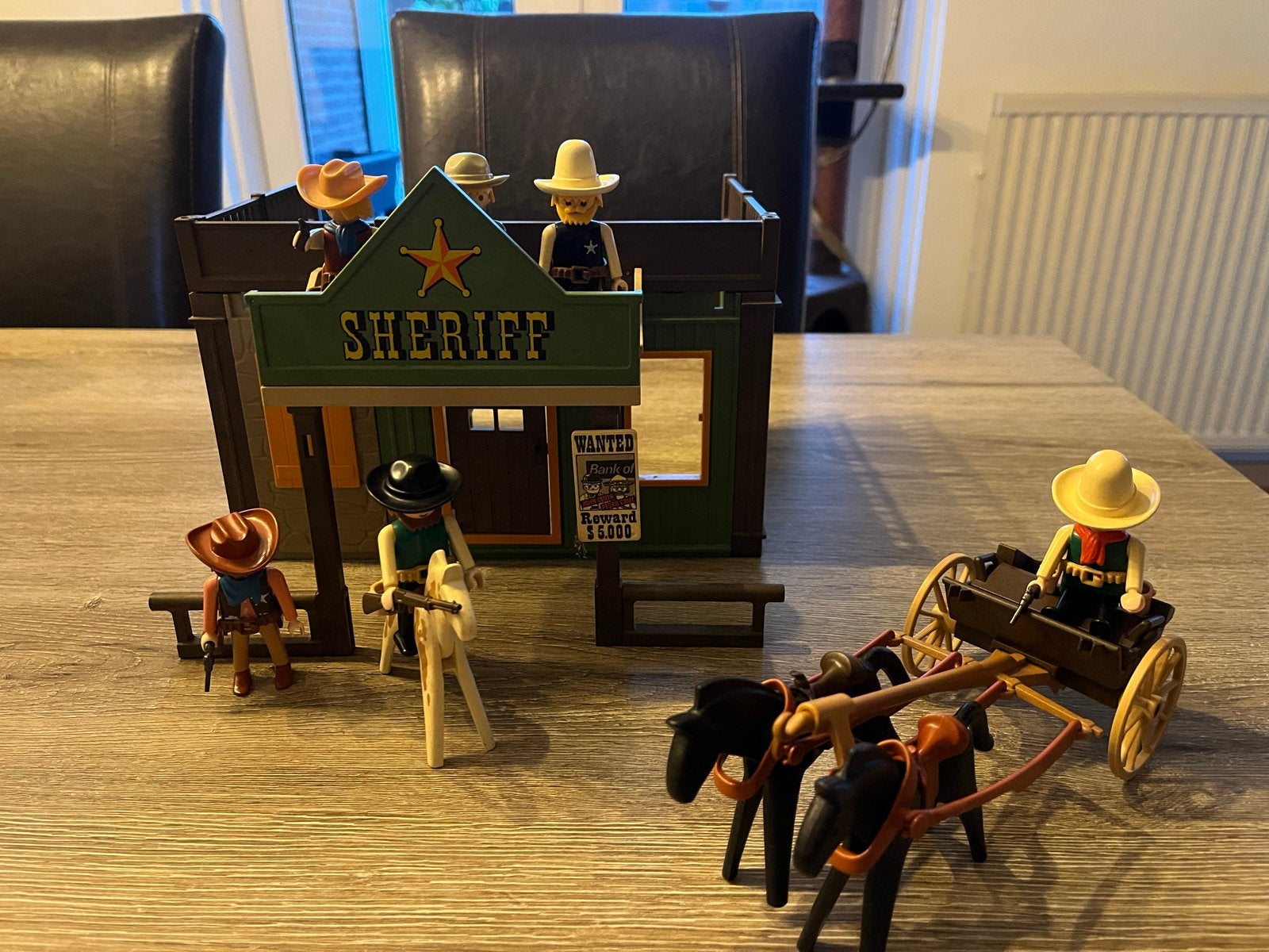 Playmobil Western Sheriff Kantoor met Figuren en Koets, Kinderen en Baby's, Gebruikt, Gebouw, Complete set, Historisch
