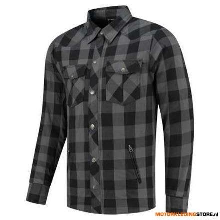 Rusty Stitches Neil V2 Motorshirt, Grijs-Zwart, Motoren, Ophalen of Verzenden, Nieuw met kaartje
