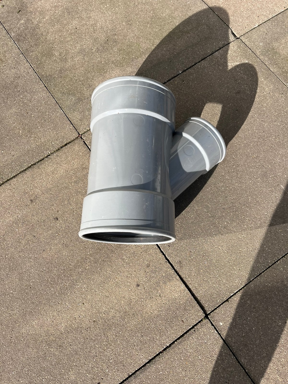 Dyka pvc t-stuk 45 graden manchet 200x125, Bochten, Pvc, Ophalen of Verzenden, Zo goed als nieuw