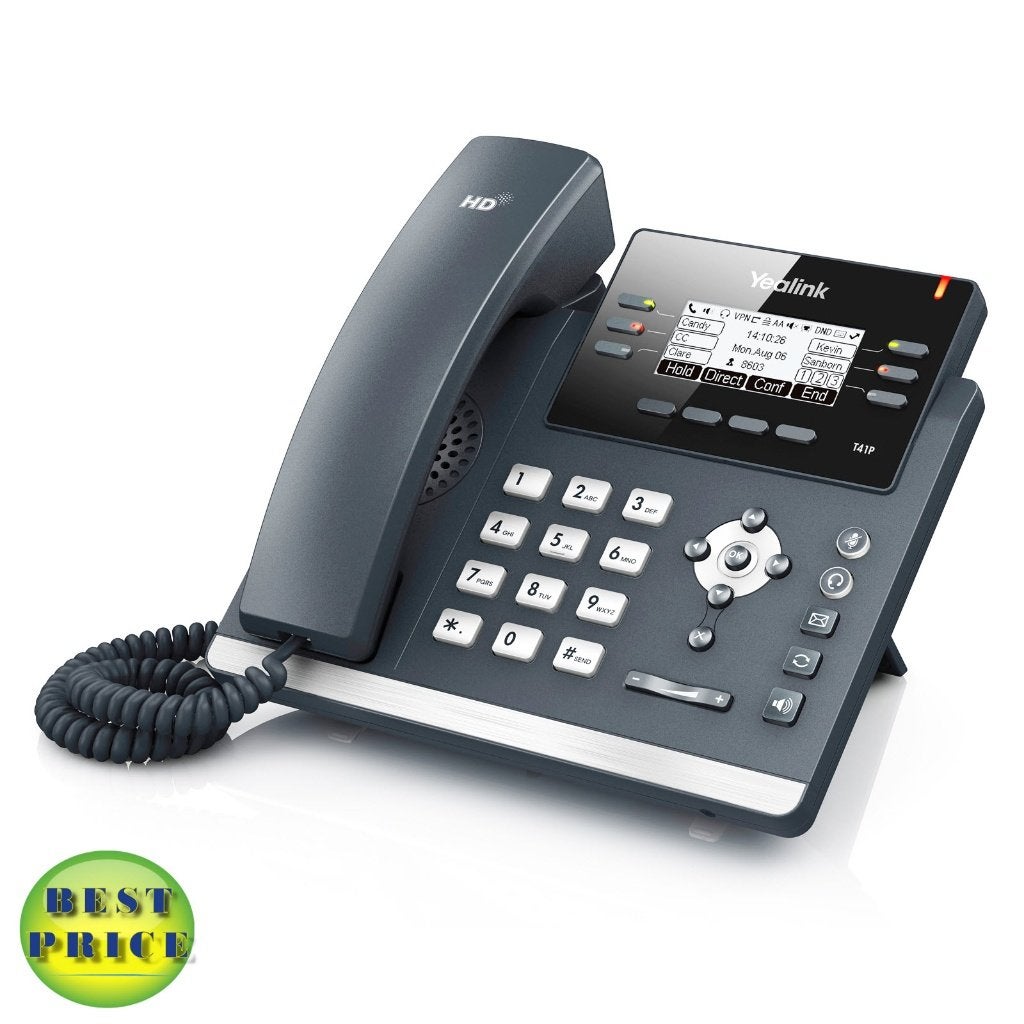 YeaLink SIP-T41P IP VoIP telefoon, Telecommunicatie, Vaste telefoons | Niet Draadloos, Ophalen of Verzenden, Nieuw