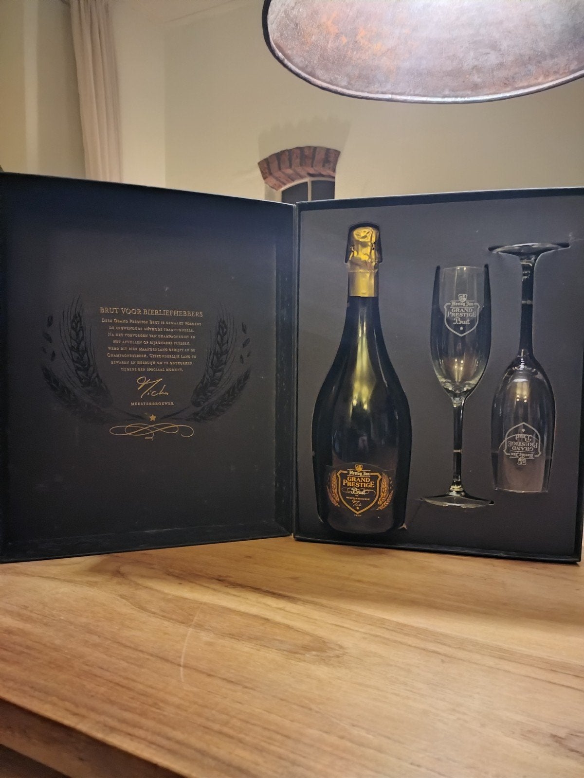 Grand Prestige Brut met Glazen, Ophalen of Verzenden, Nieuw, Flesje(s), Hertog Jan