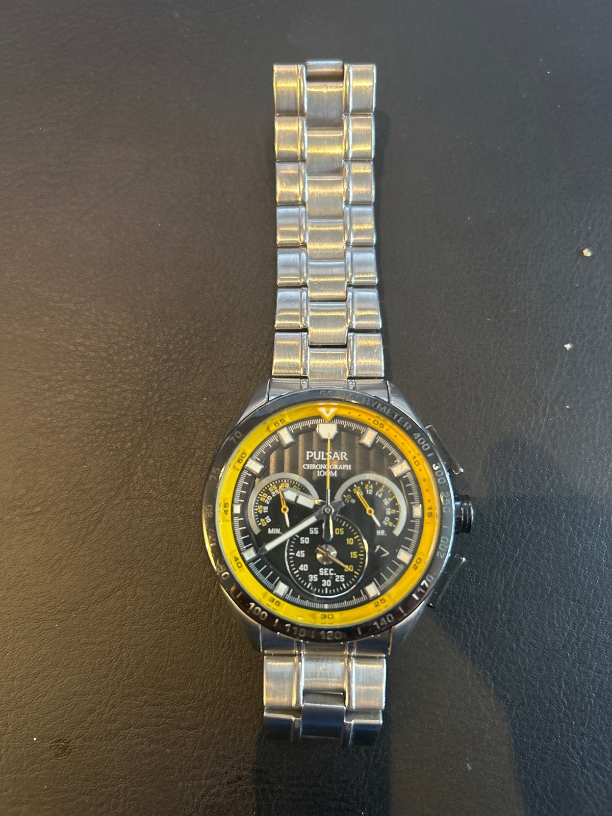 Pulsar Chronograaf Herenhorloge - Zo goed als nieuw, Overige merken, Staal, Polshorloge, Ophalen of Verzenden