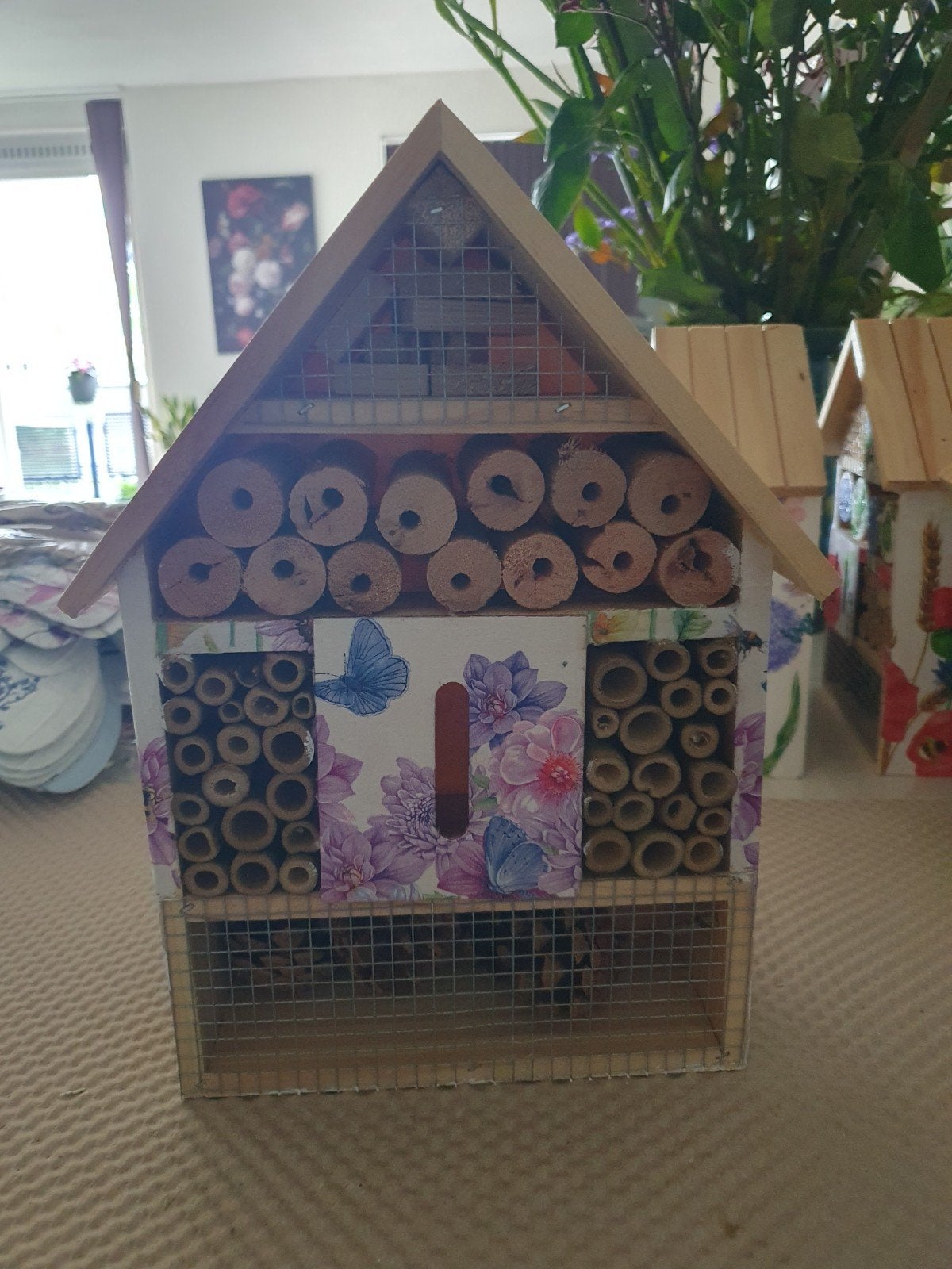 Decoratief Insecten- en Vlinderhotel met Bloemenprint, Tuin en Terras, Ophalen of Verzenden, Nieuw