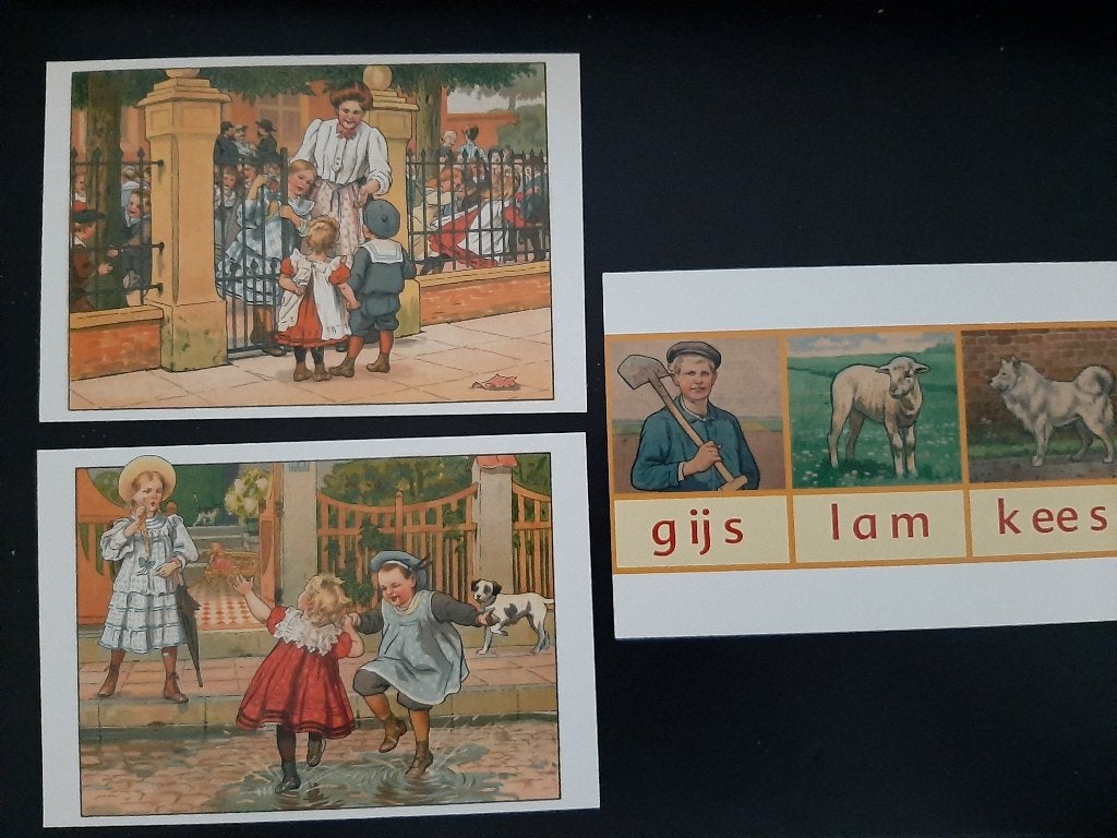 Ot en Sien, nostalgische afbeelding, ongelopen, 3 stuks., Verzenden, 1960 tot 1980, Ongelopen