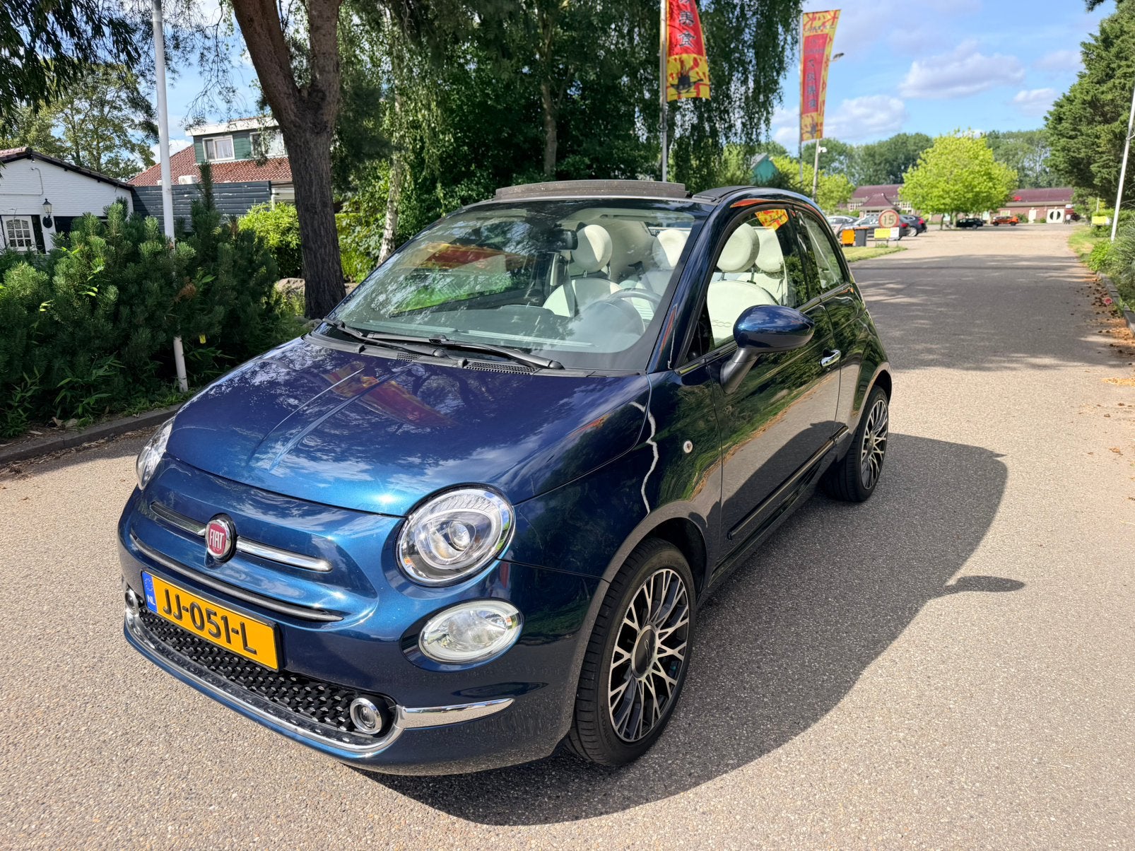 Fiat 500C 0.9 80pk Turbo Twinair /TWEEDE EIGENAAR / NL AUTO, Stof, Cabriolet, Origineel Nederlands, Bedrijf