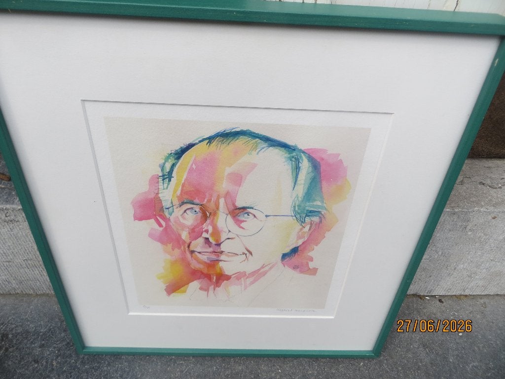 REMCO CAMPERT, Pr. Ingelijste KUNSTDRUK Gelimm oplage, Ophalen, Expressionistisch, Overige technieken, Portret of Personen