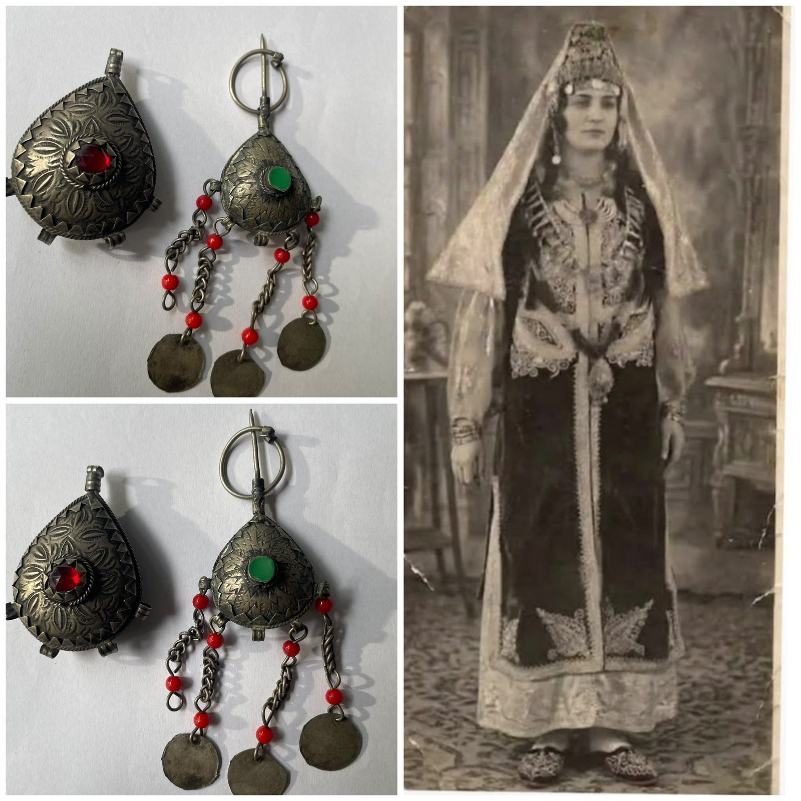 Ottomaanse Rijk, Afrikaanse regio. Halsketting en fibula., Antiek en Kunst, Ophalen of Verzenden
