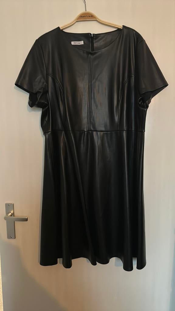 Prachtige leatherlook jurk Paprika 48/50, Ophalen of Verzenden, Gedragen, Zwart, Jurk