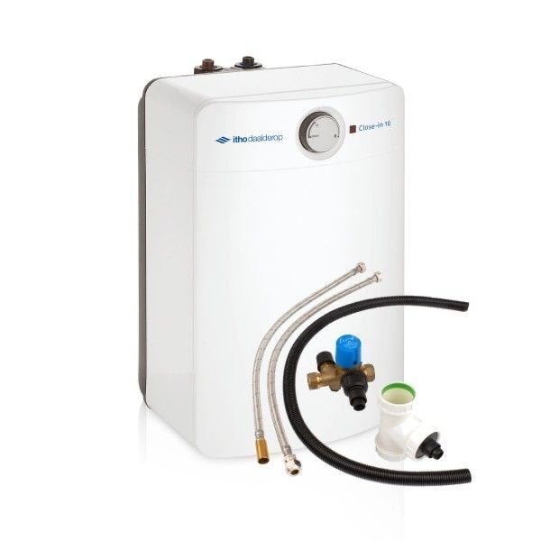 Itho Daalderop Close-in boiler 10 liter met aansluitset, Minder dan 3 jaar oud, Minder dan 20 liter, Terugslagbeveiliging (TTB)