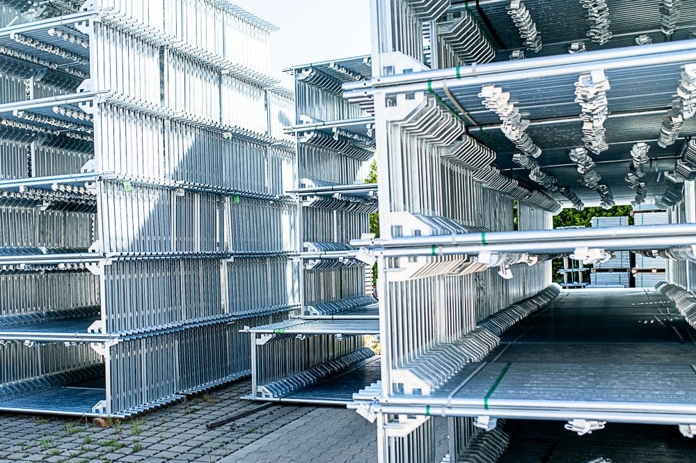 Nieuwe aluminium steiger | 445 m² | Scaff 73, Verzenden, Nieuw, Gevelsteiger, 5 meter of hoger