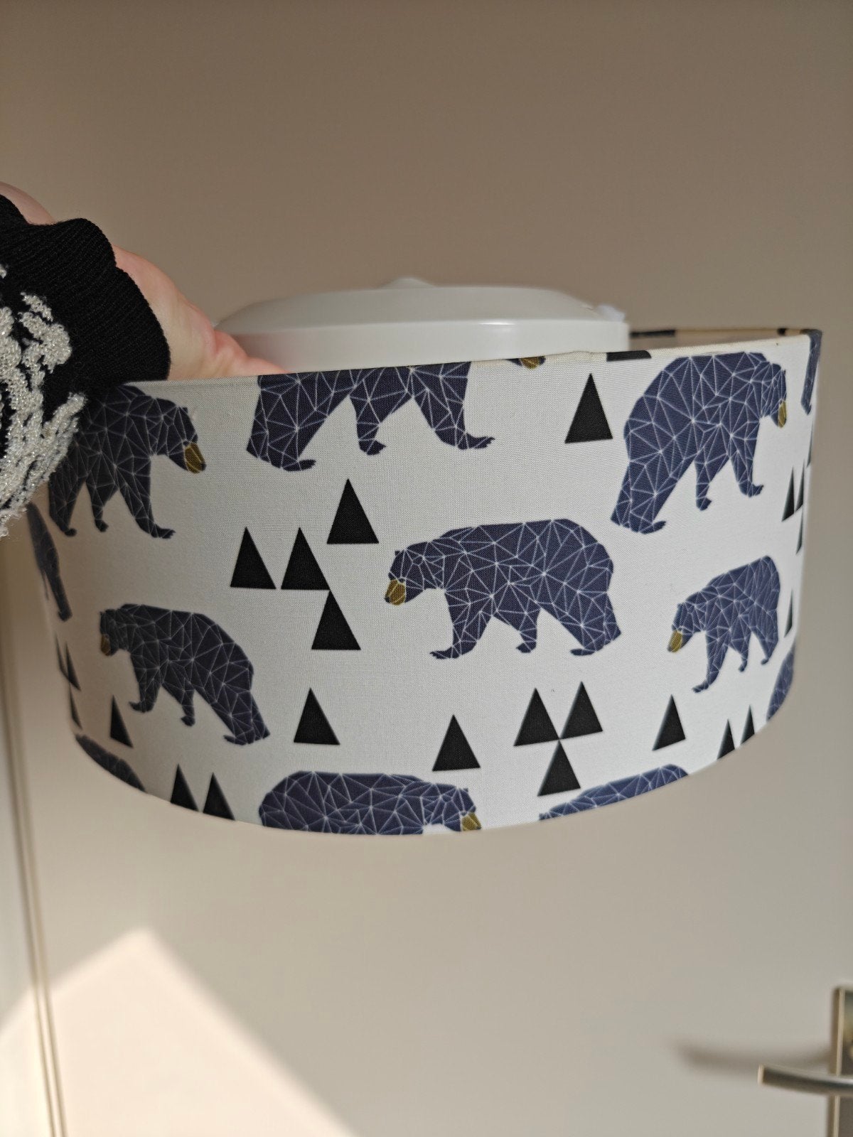 Kinderkamer Plafondlamp IJsbeer Patroon, Kunststof, Meerkleurig, Ophalen of Verzenden, Zo goed als nieuw