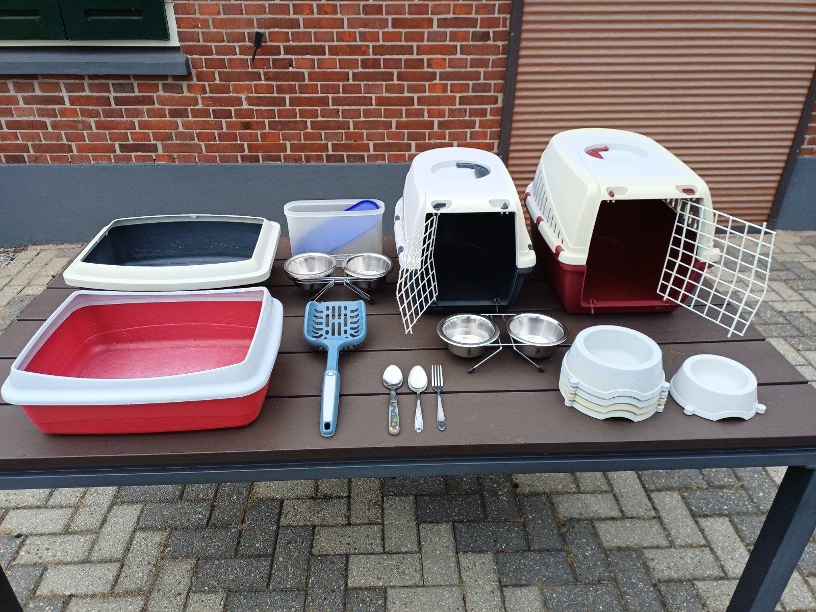 Reismanden kat kattebak voerbakken enz., Dieren en Toebehoren, Kattenmanden, Ophalen, Overige