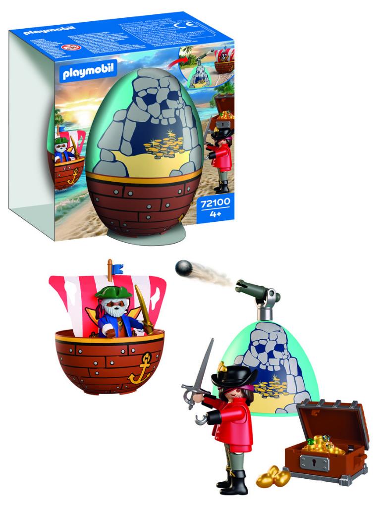 PLAYMOBIL 72100 Speel-Ei; Piraten met Dop 34 delig, Ophalen of Verzenden, Nieuw, Complete set