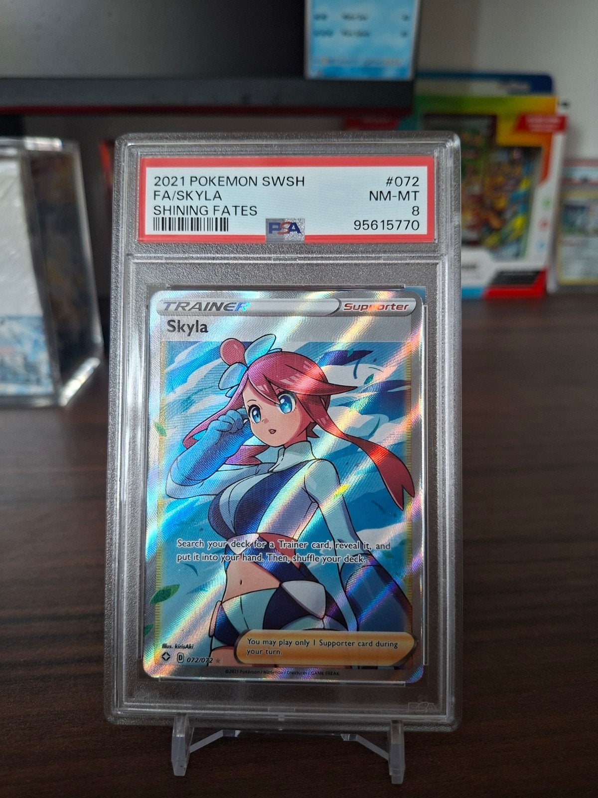 pokemon skyla 072 psa 8, Ophalen, Zo goed als nieuw