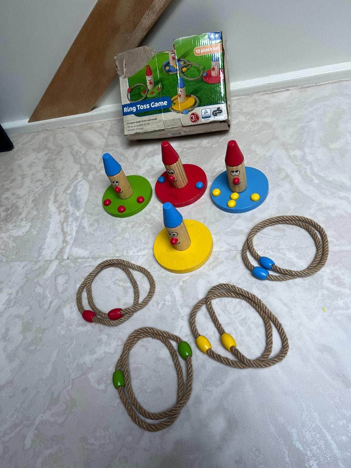 Ring Toss Spel - Houten Werpspel voor Kinderen, Ophalen, Gebruikt