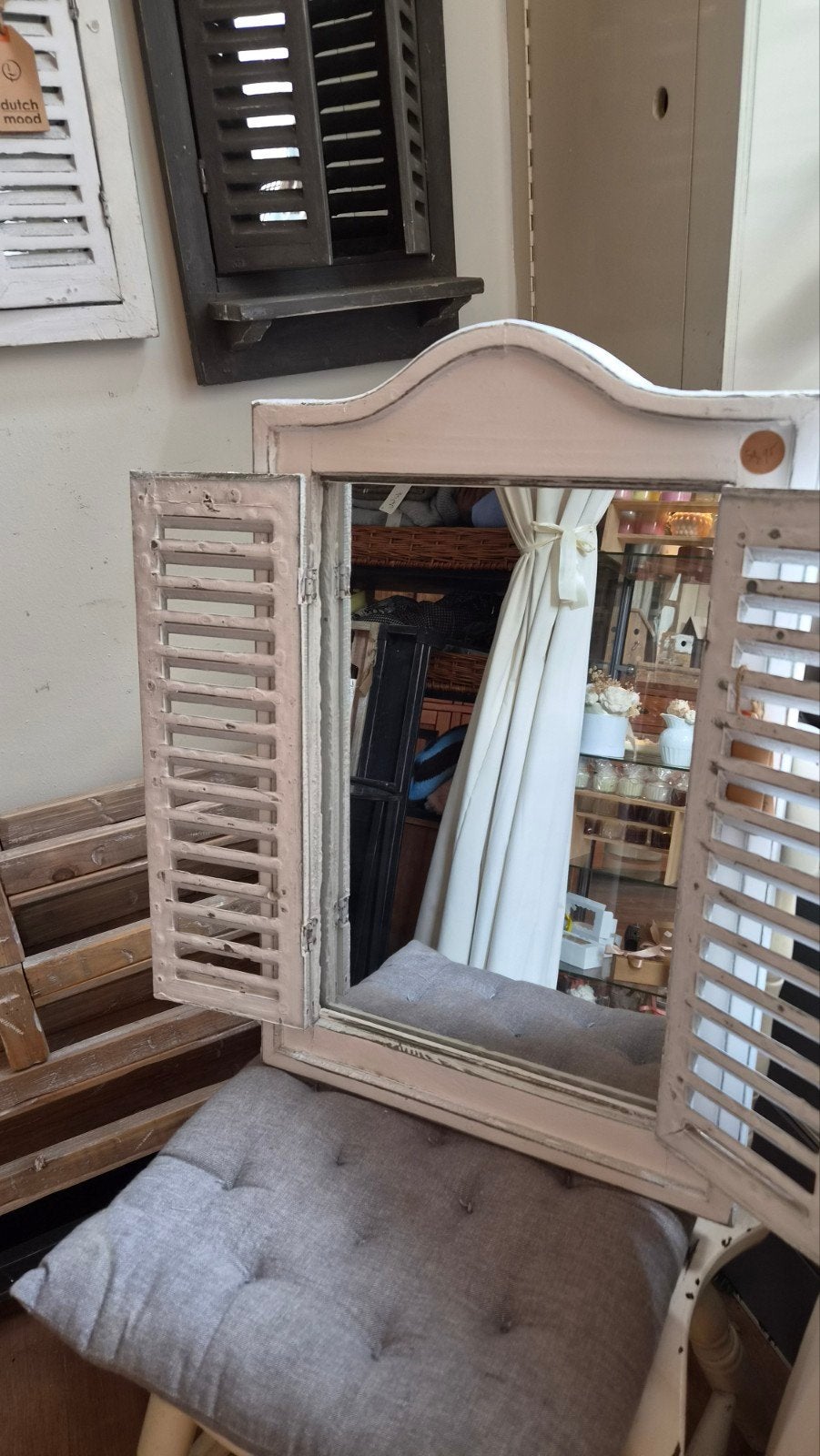 Spiegel met luiken, 50x60x2,5cm, Huis en Inrichting, Ophalen, Gebruikt, Minder dan 100 cm, Rechthoekig