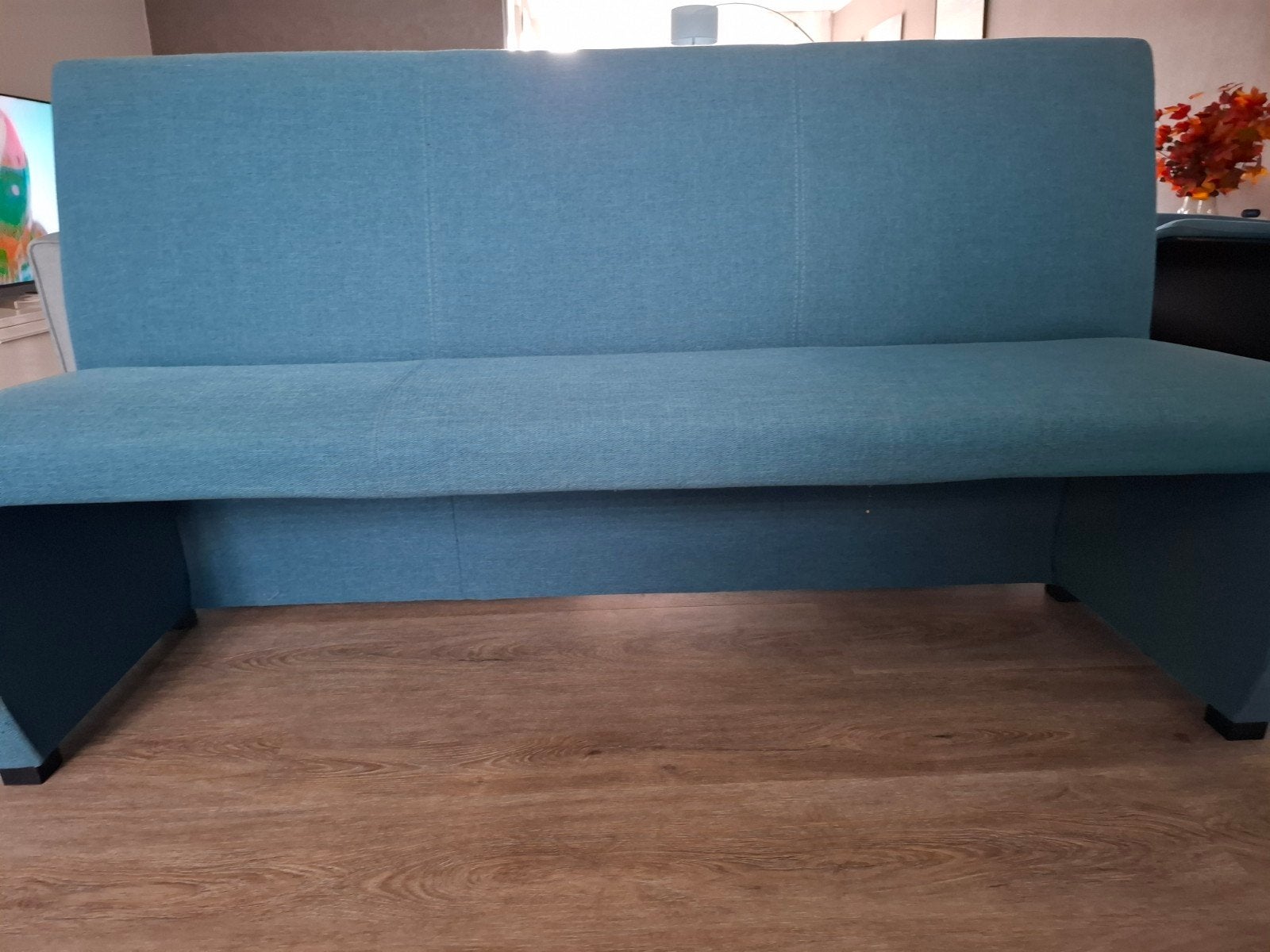Wie wil onze 3 persoons eetbank overnemen?, Ophalen, 70 cm of minder, Blauw, 190 cm of minder