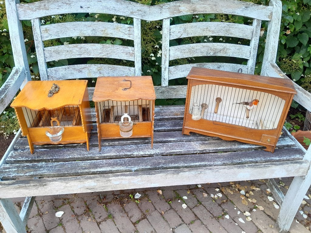 ~ Oude Vinkenkooitjes Vogelkooitjes, Dieren en Toebehoren, Ophalen of Verzenden, Gebruikt, Hout, Vogelkooi