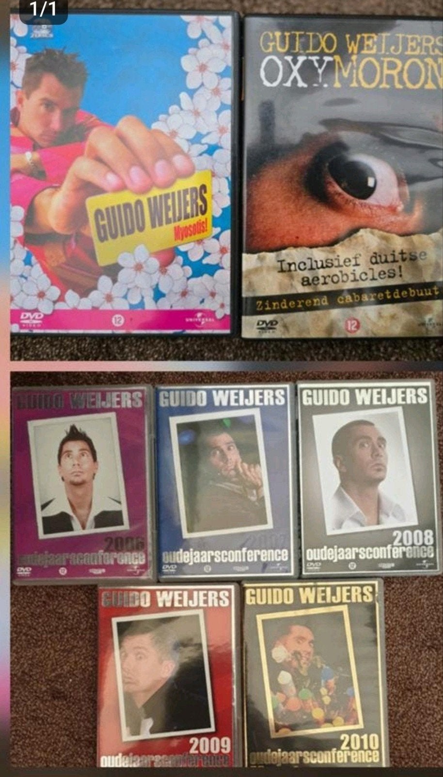 Guido Weijers DVD Collectie - Cabaret Shows, Alle leeftijden, Ophalen of Verzenden, Zo goed als nieuw, Stand-up of Theatershow