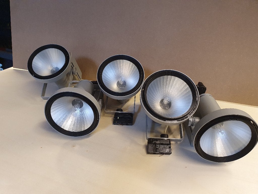 lampen, spots spanningsrails, 3 faserails spot, Philips, Ophalen, Zo goed als nieuw, Plafondspot of Wandspot