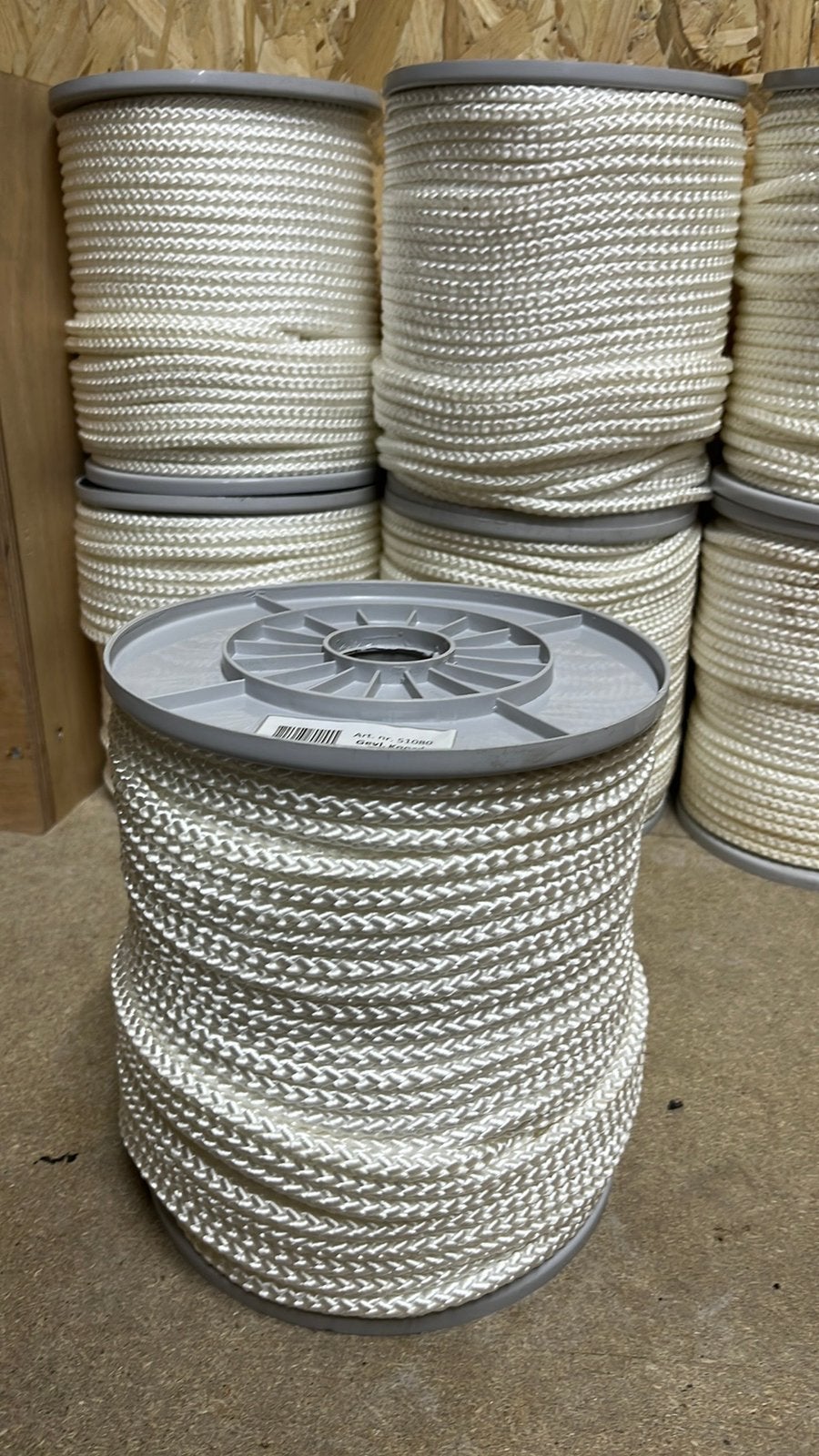 Gevlochten koord touw nylon wit 8mm, Watersport en Boten, Ophalen of Verzenden, Nieuw, Lijn of Blok