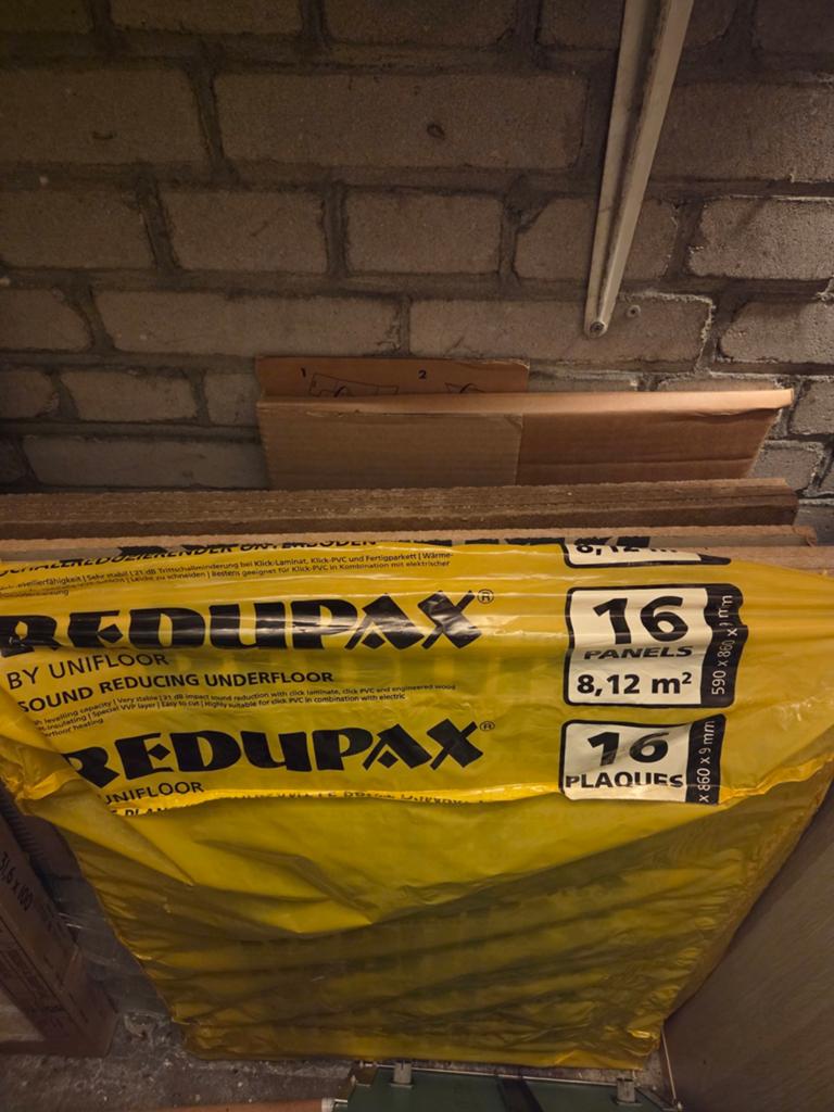 Redupax ondervloer platen - 9 hele + gebruikte stukken, Ophalen, Overige materialen, 30 cm of meer, Gebruikt